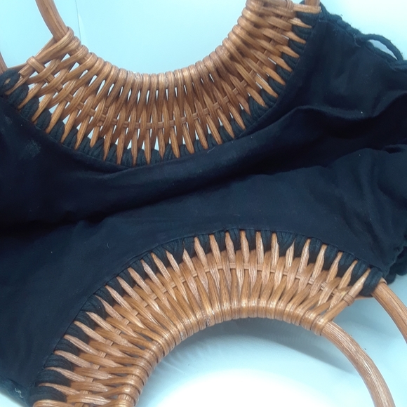 Boho Macrame & Rattan handbag - Picture 5 of 7